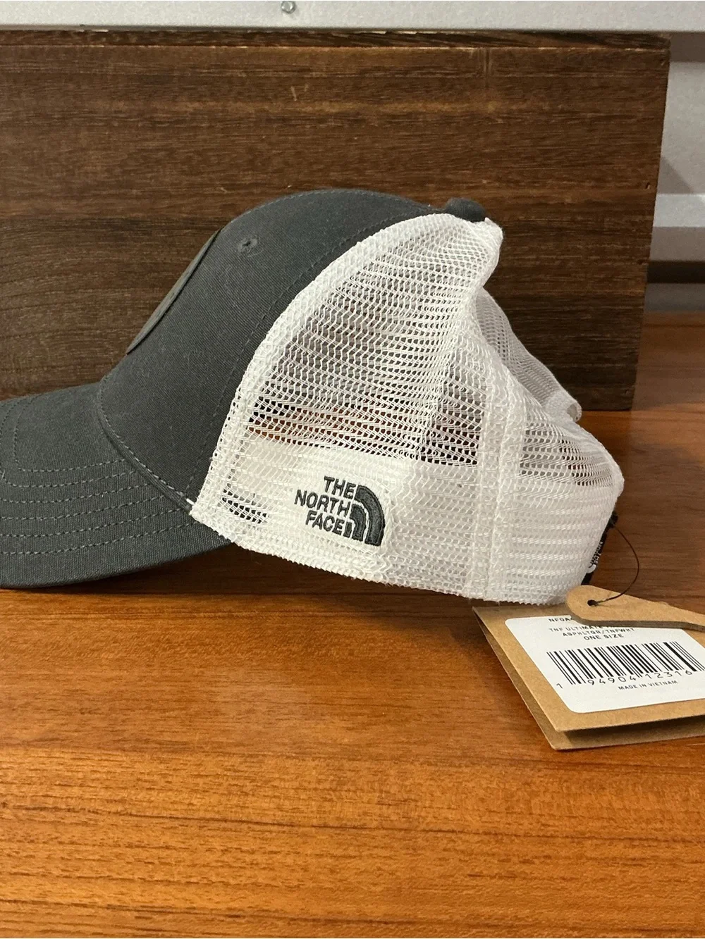 The North Face 100% Certified Idaho Potatoes Gray Snap Back Trucker Cap One Size